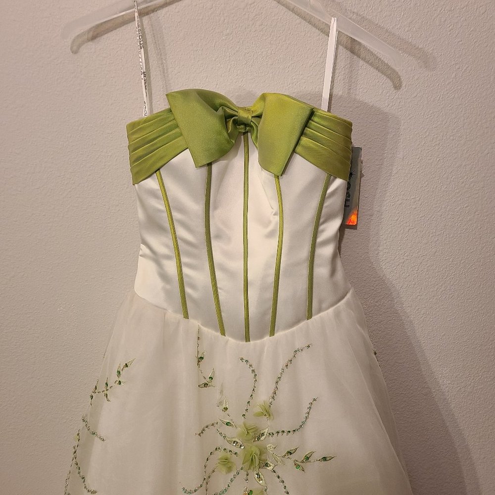 Posh Precious ivory/apple prom dress